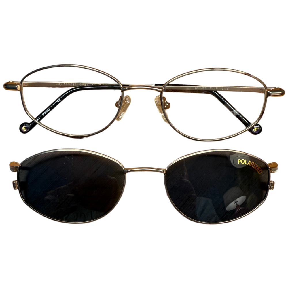 ELITE Eyewear Smart Clip 219 Oval Eye Sunglasses 51-18-140 Forest Grey Magnetic